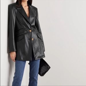Perfect Condition Nanushka Cancun vegan leather long jacket M